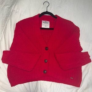 Cropped Red Sweater/Cardigan